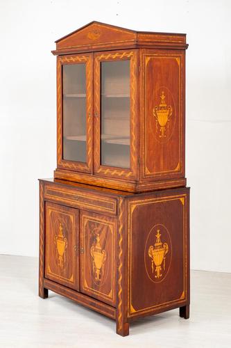 Superb Dutch Mahogany Inlaid Bookcase (1 of 9)