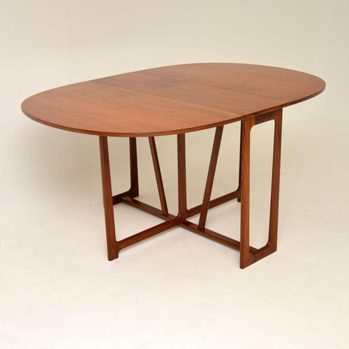 1960’s Teak Vintage Drop Leaf Dining Table (1 of 11)