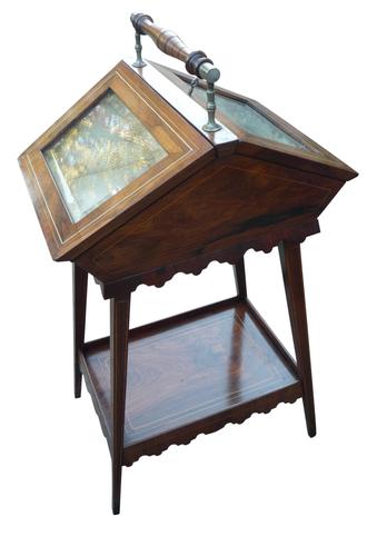 Attractive & Unusual Victorian Rosewood Display Cabinet c.1890 (1 of 3) Attractive & Unusual Victorian Rosewood Display Cabinet c.1890 (1 of 3)