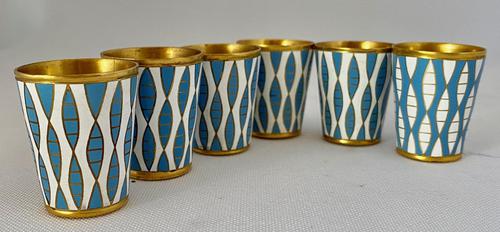 Vintage Russian Silver and Enamel Shots C1950 (1 of 5)