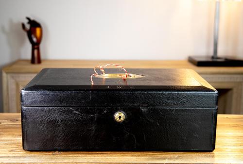 George V John Peck Black Morocco Leather Despatch Box (1 of 12) George V John Peck Black Morocco Leather Despatch Box (1 of 12)