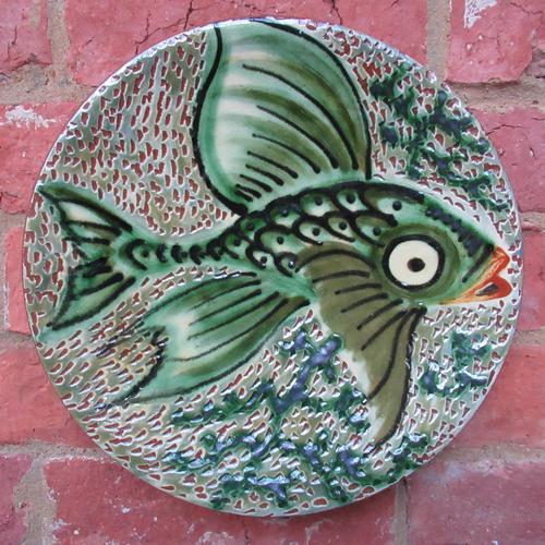 Spanish Art Pottery Fish Plate, Puigdemont Catalonia c.1950 (1 of 5) Spanish Art Pottery Fish Plate, Puigdemont Catalonia c.1950 (1 of 5)