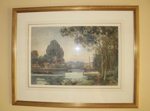 Antique Original Watercolour - John Robertson Miller Fl. 1880-1912 - The Fishing Hamlet (1 of 6) Antique Original Watercolour - John Robertson Miller Fl. 1880-1912 - The Fishing Hamlet (1 of 6)