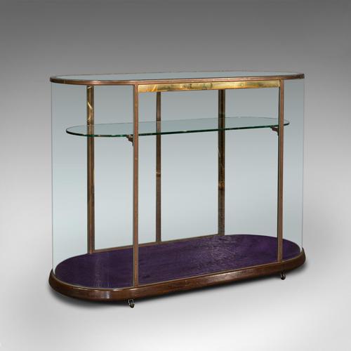 Large Antique Glazed Display Cabinet, English, Bronze, Shop, Showcase, Edwardian (1 of 12)