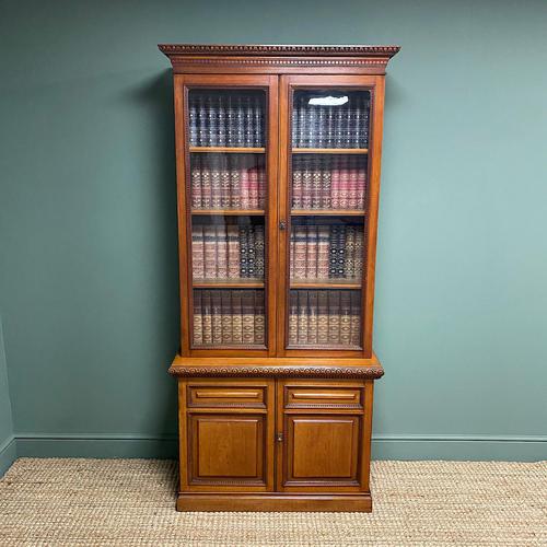 Quality Victorian Walnut Antique Glazed Bookcase on Cupboard (1 of 6) Quality Victorian Walnut Antique Glazed Bookcase on Cupboard (1 of 6)