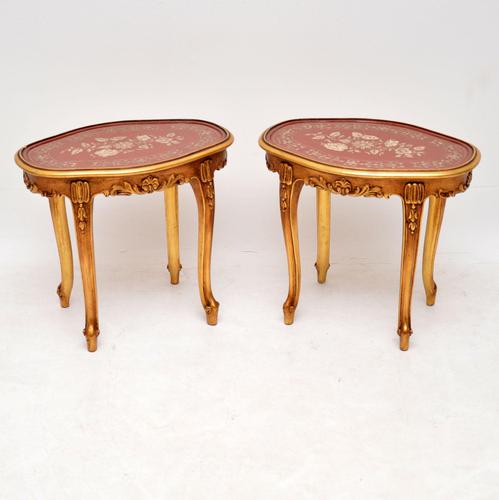 Pair of Antique French Style Giltwood Side Tables (1 of 10)