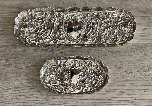Set of Victorian Silver Trays by William Comyns (1 of 5)