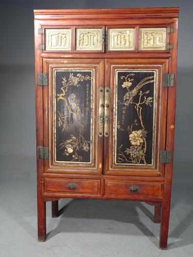 Fine & Original Late 19th Century Lacquered Wedding or Marriage Cabinet (1 of 5) Fine & Original Late 19th Century Lacquered Wedding or Marriage Cabinet (1 of 5)