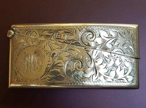 Antique Sterling Silver Card Case (1 of 3)