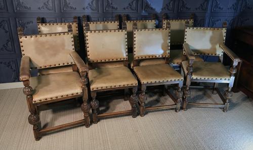 Set of Eight Oak Dining Chairs (1 of 14)