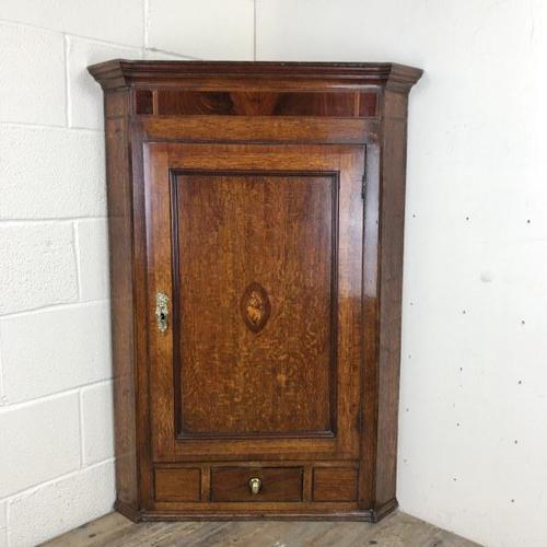 Georgian Oak Corner Cupboard with Inlay (1 of 10)