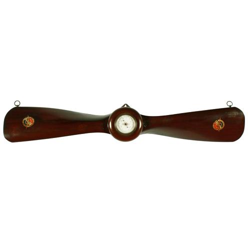 French Mahogany Propeller Barometer (1 of 7) French Mahogany Propeller Barometer (1 of 7)
