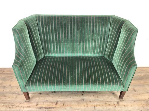 Edwardian Upholstered Wing Back Couch (1 of 9) Edwardian Upholstered Wing Back Couch (1 of 9)