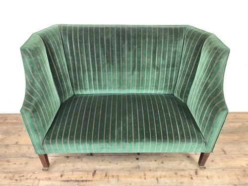 Edwardian Upholstered Wing Back Couch (1 of 9)