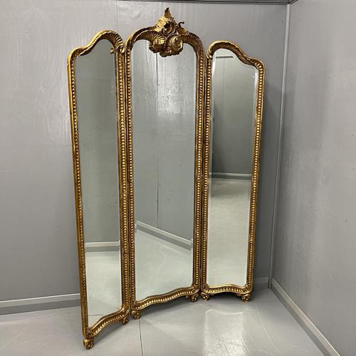 Floor Standing 3 Fold Dressing Mirror (1 of 7) Floor Standing 3 Fold Dressing Mirror (1 of 7)