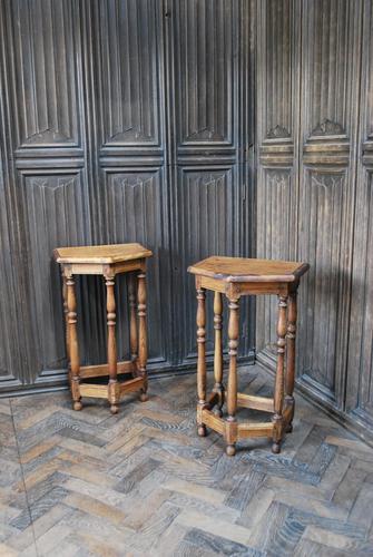 Pair of Turned Oak Bedside Tables (1 of 5) Pair of Turned Oak Bedside Tables (1 of 5)