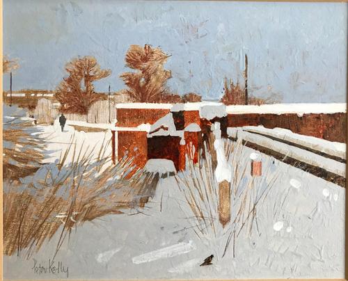 Original gouache 'Snow and sunlight' by Peter Kelly NEAC. RBA. 1931-2019. Signed c.1980 (1 of 3) Original gouache 'Snow and sunlight' by Peter Kelly NEAC. RBA. 1931-2019. Signed c.1980 (1 of 3)
