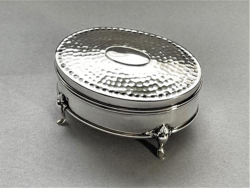 Edwardian Arts & Crafts Silver Trinket / Cufflinks Box (1 of 8)