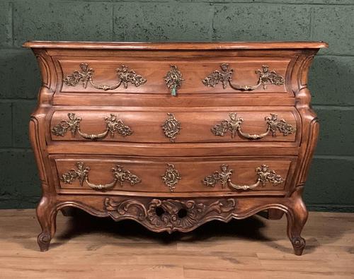 Superb Early 20th Century French Walnut Bombe Commode (1 of 9)