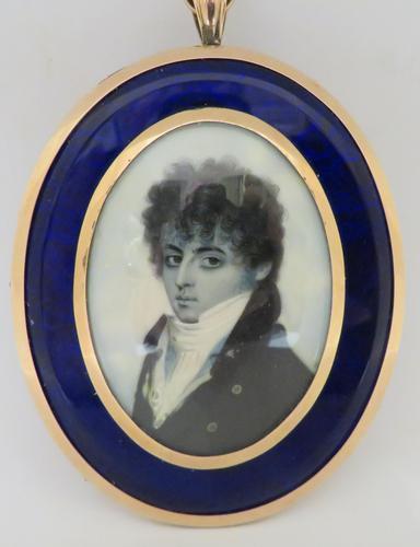 Miniature Portrait Georgian Gentleman 1790 En Grisaille (1 of 4)