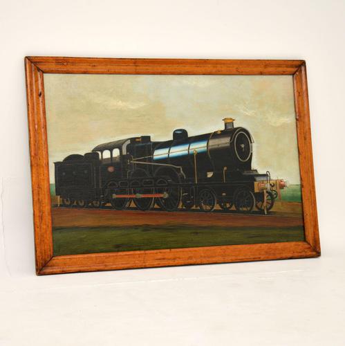 Antique Victorian Oil Painting Steam Locomotive Train (1 of 11) Antique Victorian Oil Painting Steam Locomotive Train (1 of 11)