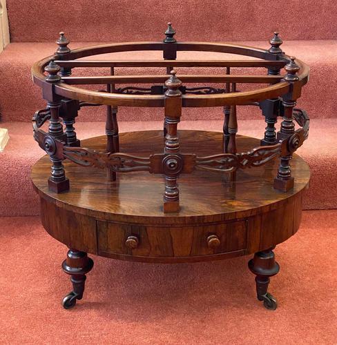 Most Unusual & Very High-quality Rosewood 3-section Canterbury of Oval Shape (1 of 6)