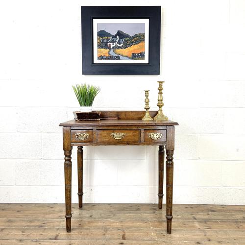 19th Century Antique Oak Side Table (1 of 10)