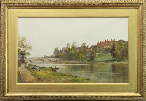 The Thames at Richmond -  Antique Watercolour by James Aumonier (1 of 4)