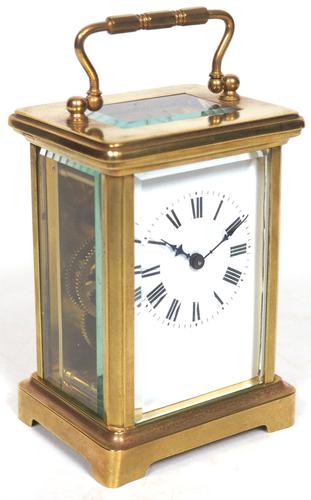 Antique French Classic 8-Day Carriage Clock Classic Case with Enamel Dial (1 of 5) Antique French Classic 8-Day Carriage Clock Classic Case with Enamel Dial (1 of 5)
