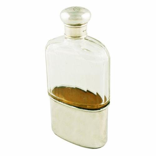 Edwardian Silver Top Hip Flask (1 of 8) Edwardian Silver Top Hip Flask (1 of 8)