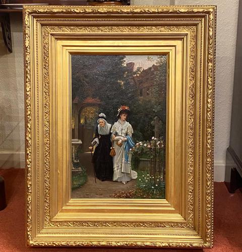 Fine Quality Ornately Framed Oil on Canvas Entitled ‘Sunday Best’ by Victorian Artist Arthur Langley Vernon (1 of 6)