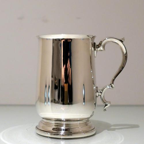 Early 20th Century Modern George V Sterling Silver Pint Mug Birmingham 1934 Elkington & Co (1 of 7)