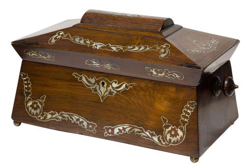 Beautiful Early 19th Century Mother of Pearl Tea Caddy (1 of 8) Beautiful Early 19th Century Mother of Pearl Tea Caddy (1 of 8)