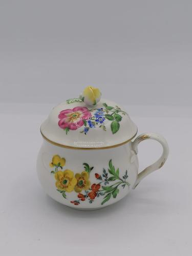 Meissen Porcelain Chocolate Cup / Meissen Porcelain Covered Cup (1 of 4) Meissen Porcelain Chocolate Cup / Meissen Porcelain Covered Cup (1 of 4)