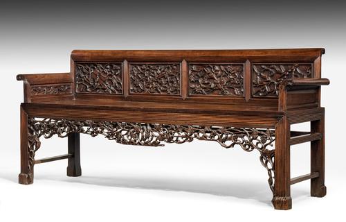 Mid 19th Century Chinese Hardwood Sofa (1 of 9) Mid 19th Century Chinese Hardwood Sofa (1 of 9)