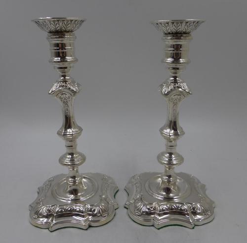 Pair of Antique Edwardian Silver Candlesticks Sheffield 1903 (1 of 8) Pair of Antique Edwardian Silver Candlesticks Sheffield 1903 (1 of 8)