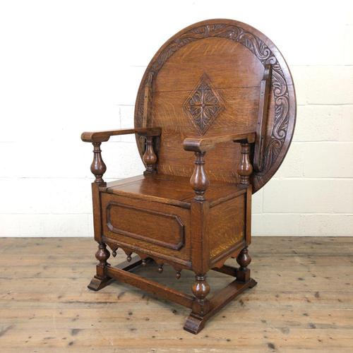 Antique Oak Monks Bench Seat (1 of 10)