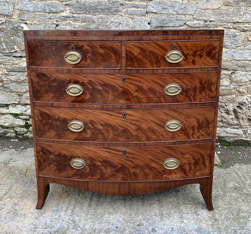 Regency Flame Mahogany Bow Front Chest of Drawers (1 of 17)