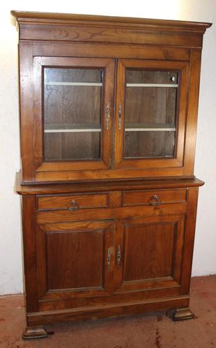 1900's Large Country style French Solid Walnut Double Buffet (1 of 4)