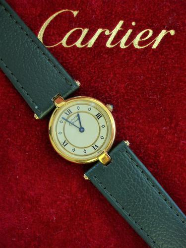 Cartier Ladies Vendome Wristwatch Green Strap (1 of 3) Cartier Ladies Vendome Wristwatch Green Strap (1 of 3)