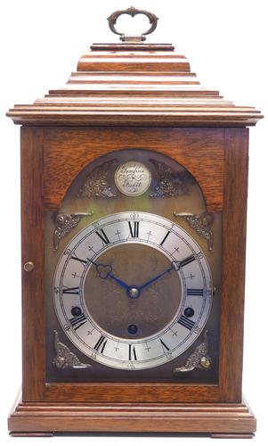 Fine Vintage Caddy Top Mantel Clock Dual Musical Bracket Clock by Elliott (1 of 13)