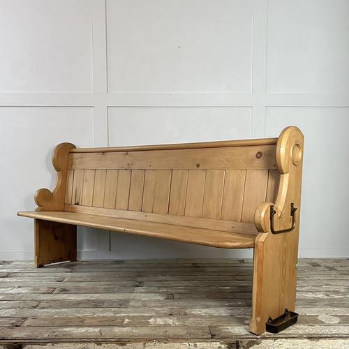 Long Victorian Pine Church Pew (1 of 15)