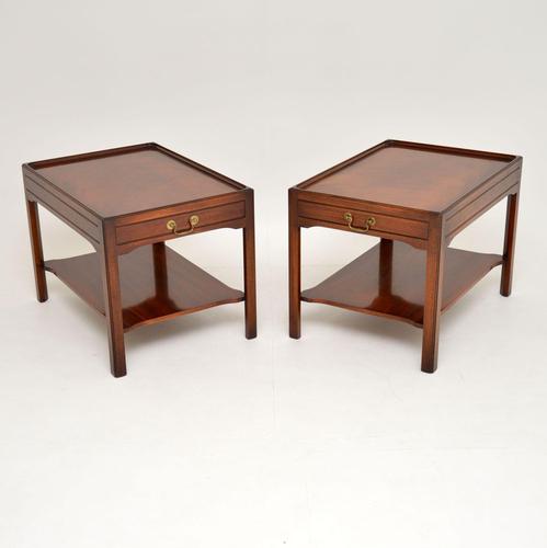 Pair of Georgian Style Mahogany Side Table c.1950s (1 of 12)