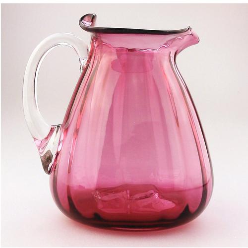 Unusual Formed Victorian English Cranberry Jug 19th Century (1 of 10) Unusual Formed Victorian English Cranberry Jug 19th Century (1 of 10)