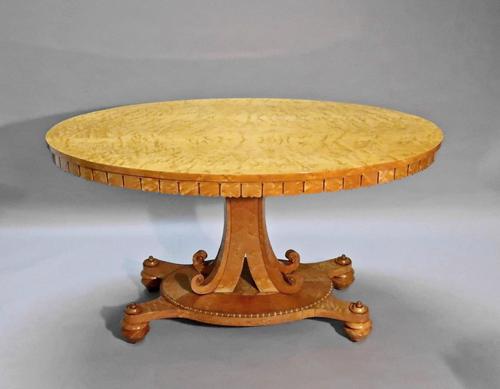 Birds Eye Maple Centre Table Attributed to Gillows (1 of 8)