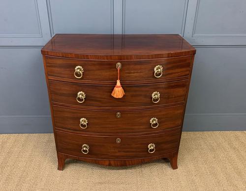 Regency Mahogany Bow Fronted Chest of Drawers (1 of 14)