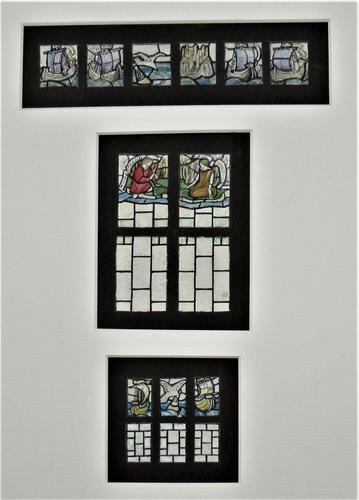 Florence Camm, Watercolour Stained Glass Window Design, Story of Undine c.1930 (1 of 5)