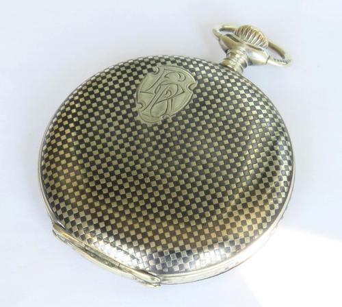 Pocket Watch : Antique Helios Niello-ware Hunter Pocket Watch (1 of 6)