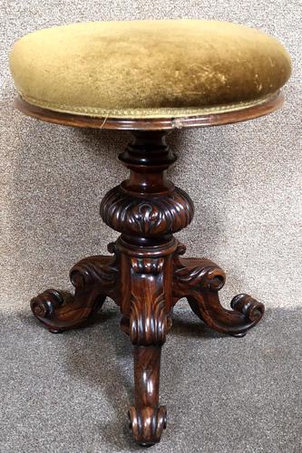 Victorian Rosewood Piano Stool c.1860 (1 of 6)