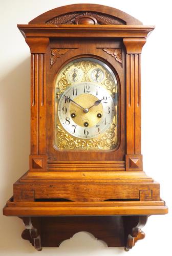 Westminster Chime Bracket Clock Art Nouveau 8-Day Musical Mantel Clock on Bracket c.1900 (1 of 9)